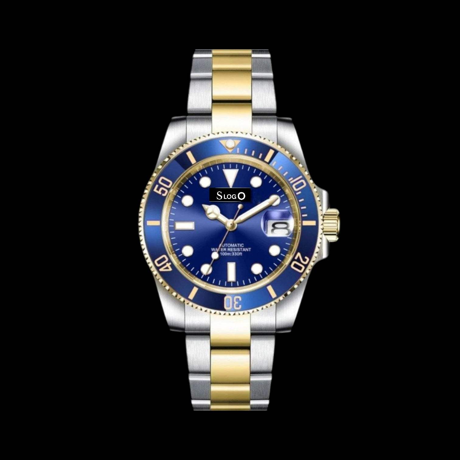 Seiko Mod Blue Gold Two - Tone Submariner Series - Modtime 