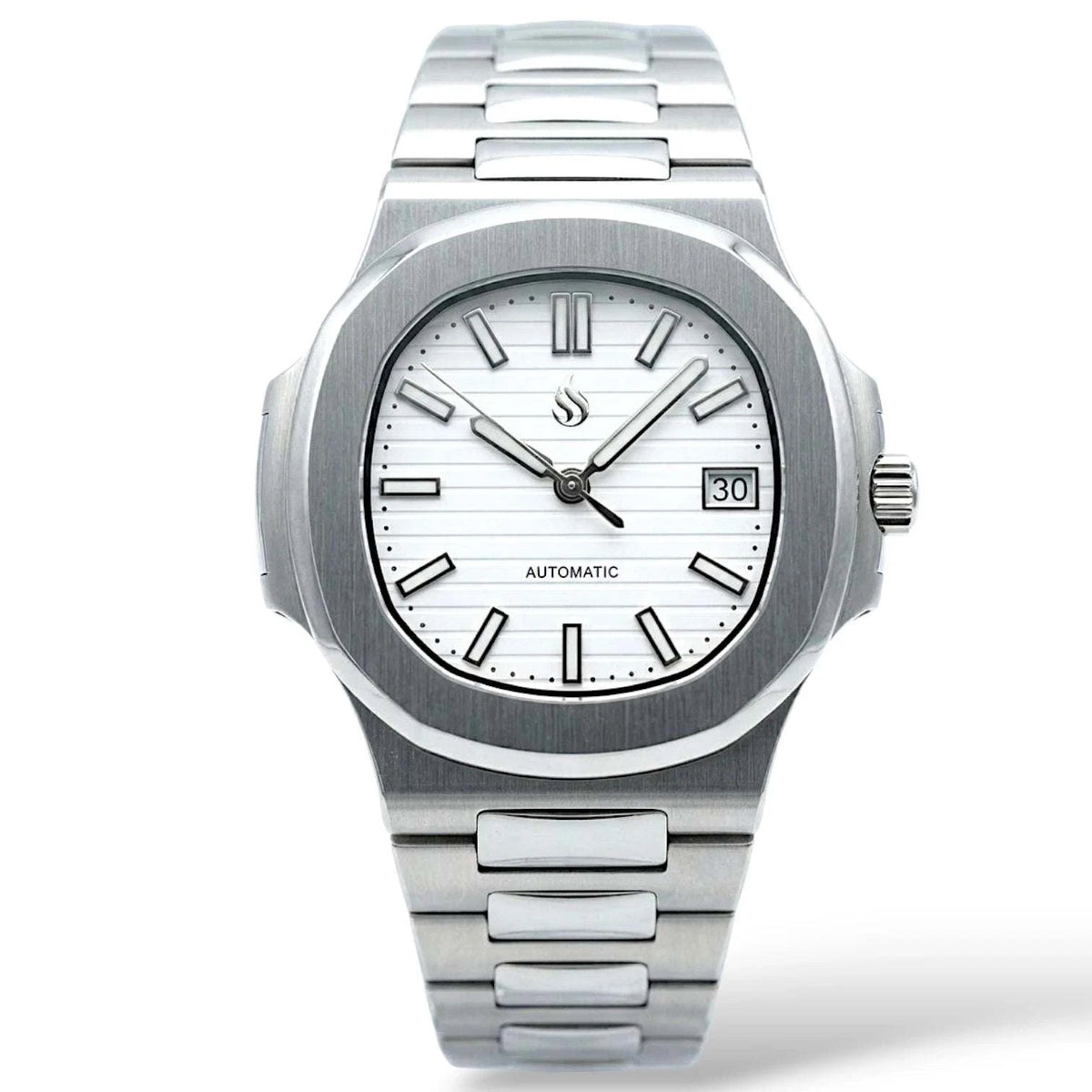 Seiko Mod Nautilus Series Stainless Steel watch with NH35 automatic movement and sapphire crystal by Modtime Creations