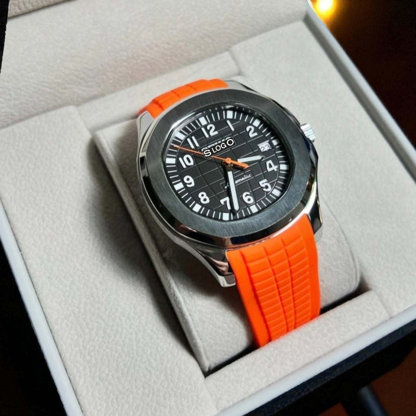 S Mod Custom Black Silver SeikNaut Series - Modtime - MODTIME