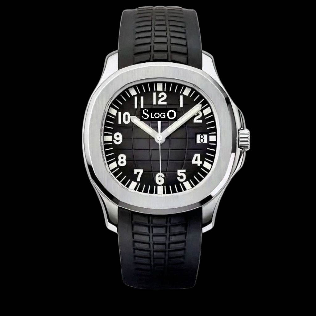 Seiko Mod Watch Black Silver Aquanaut aka SeikoNaut Series - Modtime Creations