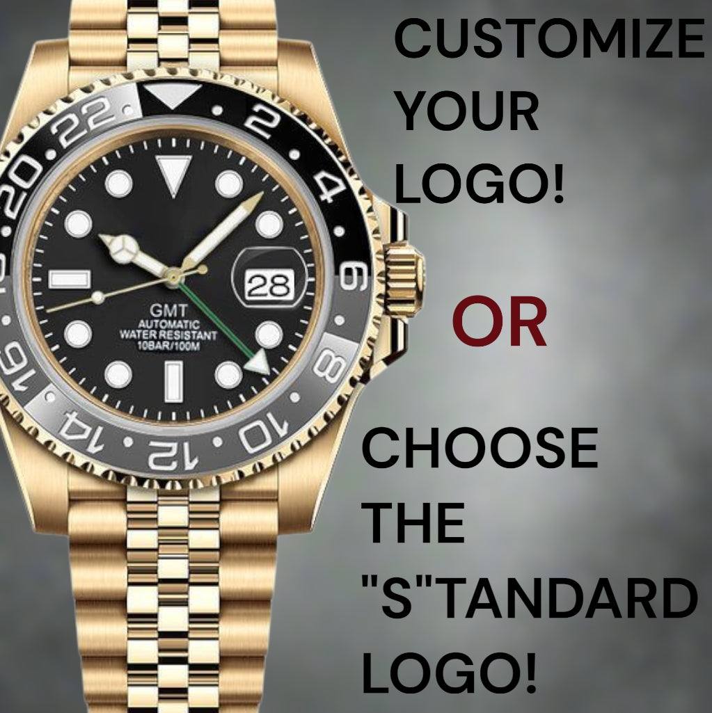 Seiko Mod Gold GMT- " Bruce Wayne " Grey Black - Modtime