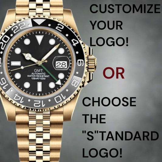 Seiko Mod Gold GMT- " Bruce Wayne " Grey Black - Modtime