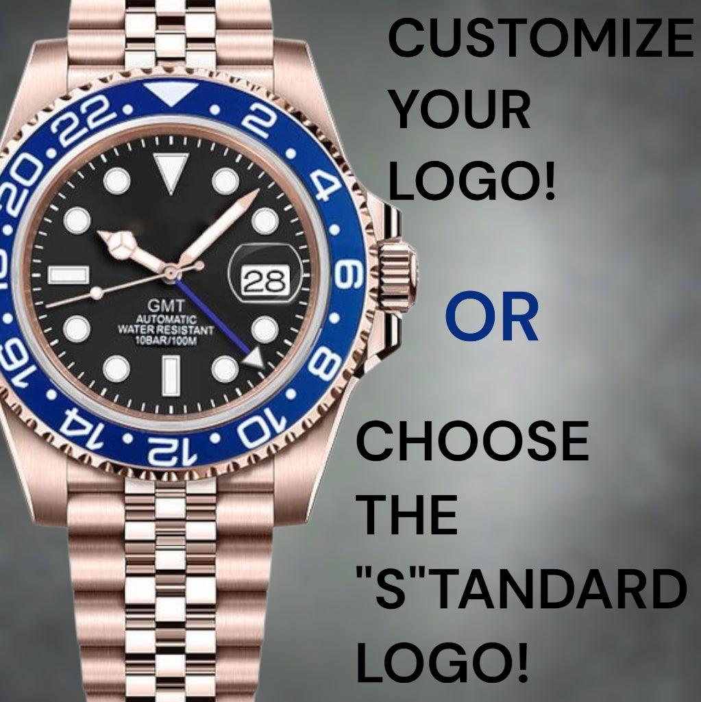 Seiko Mod Watches Rose Gold Blue GMT Master - Modtime Creations 