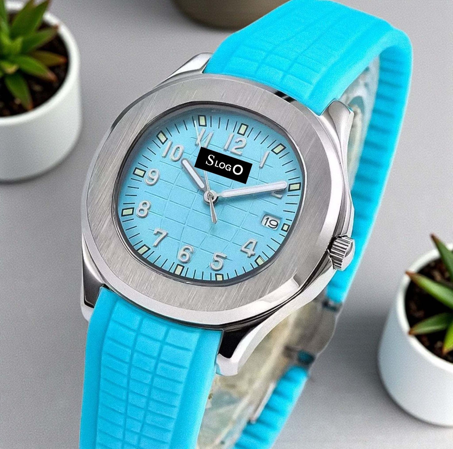 Seiko Mod watches Aquanaut aka SeikoNaut Series Tiffany Blue - Modtime Creations