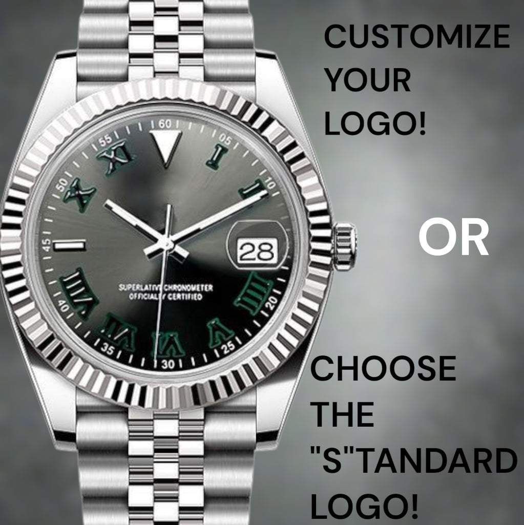 Seiko Mod watches Datejust Silver Grey Date Window " Wimbledon " - Modtime 