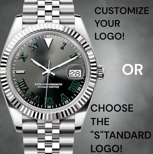 Seiko Mod watches Datejust Silver Grey Date Window " Wimbledon " - Modtime 
