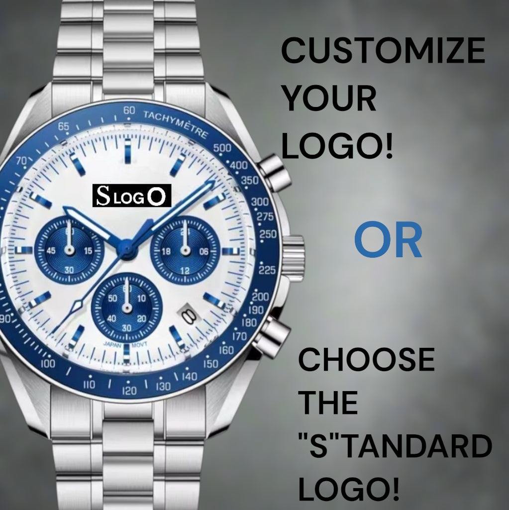 Seiko Mod Custom Speedmaster White Blue Dial - Modtime 