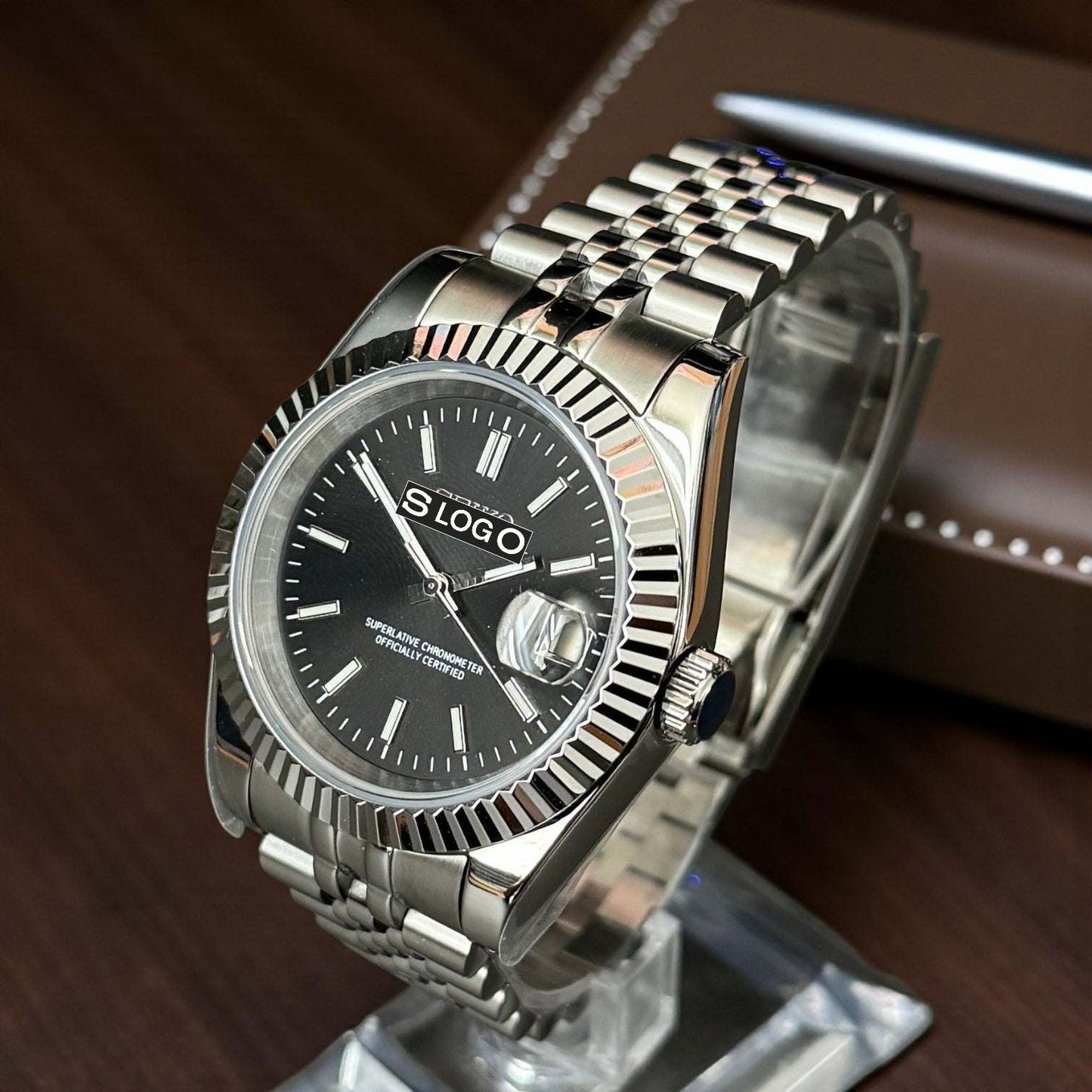 S Mod Date Window Black Dial - Timeless - Modtime - MODTIME