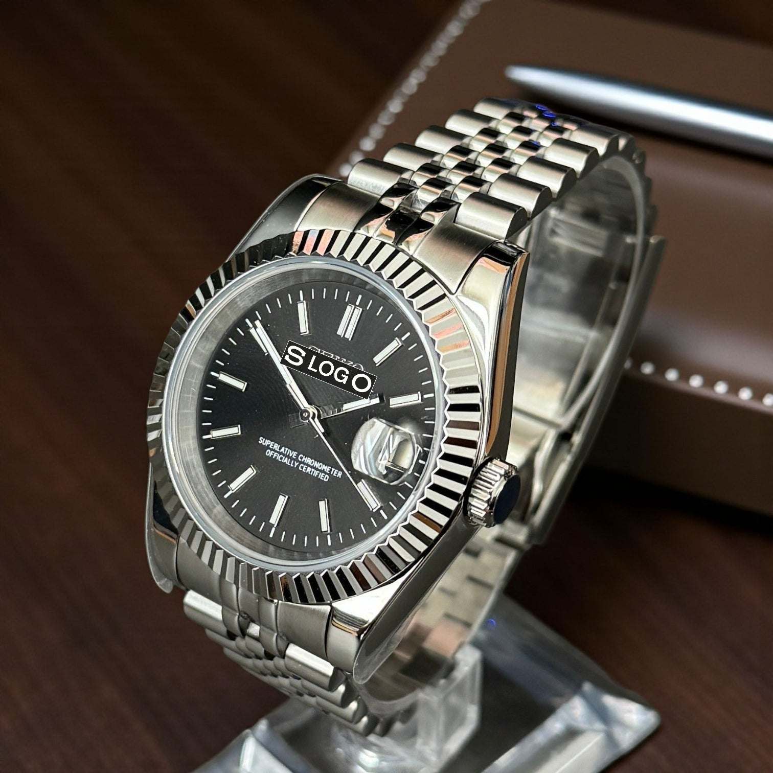 S Mod Date Window Black Dial - Timeless - Modtime - MODTIME