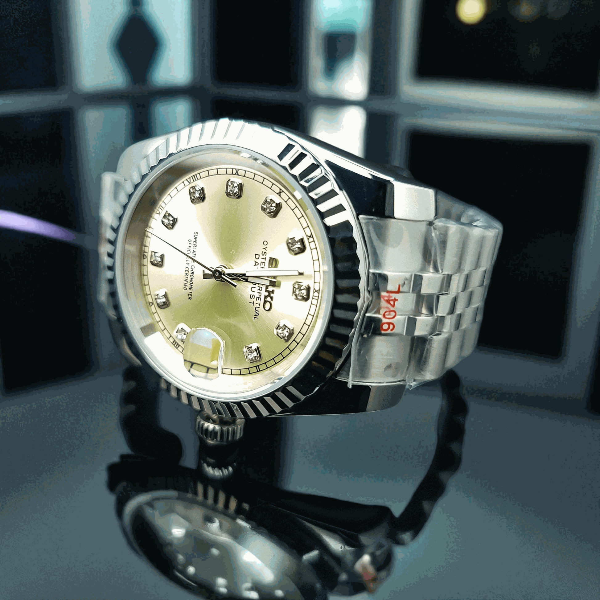 S Mod Date Window DJ Champagne Gem Dial - Modtime - MODTIME