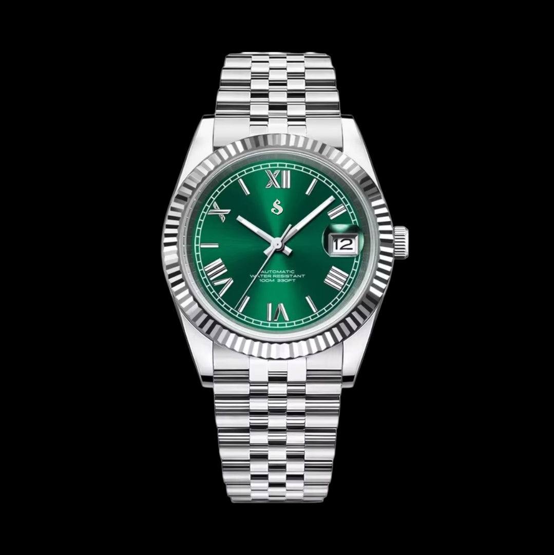 S Mod Date Window DJ Green Roman Numeral Dial - Modtime - MODTIME