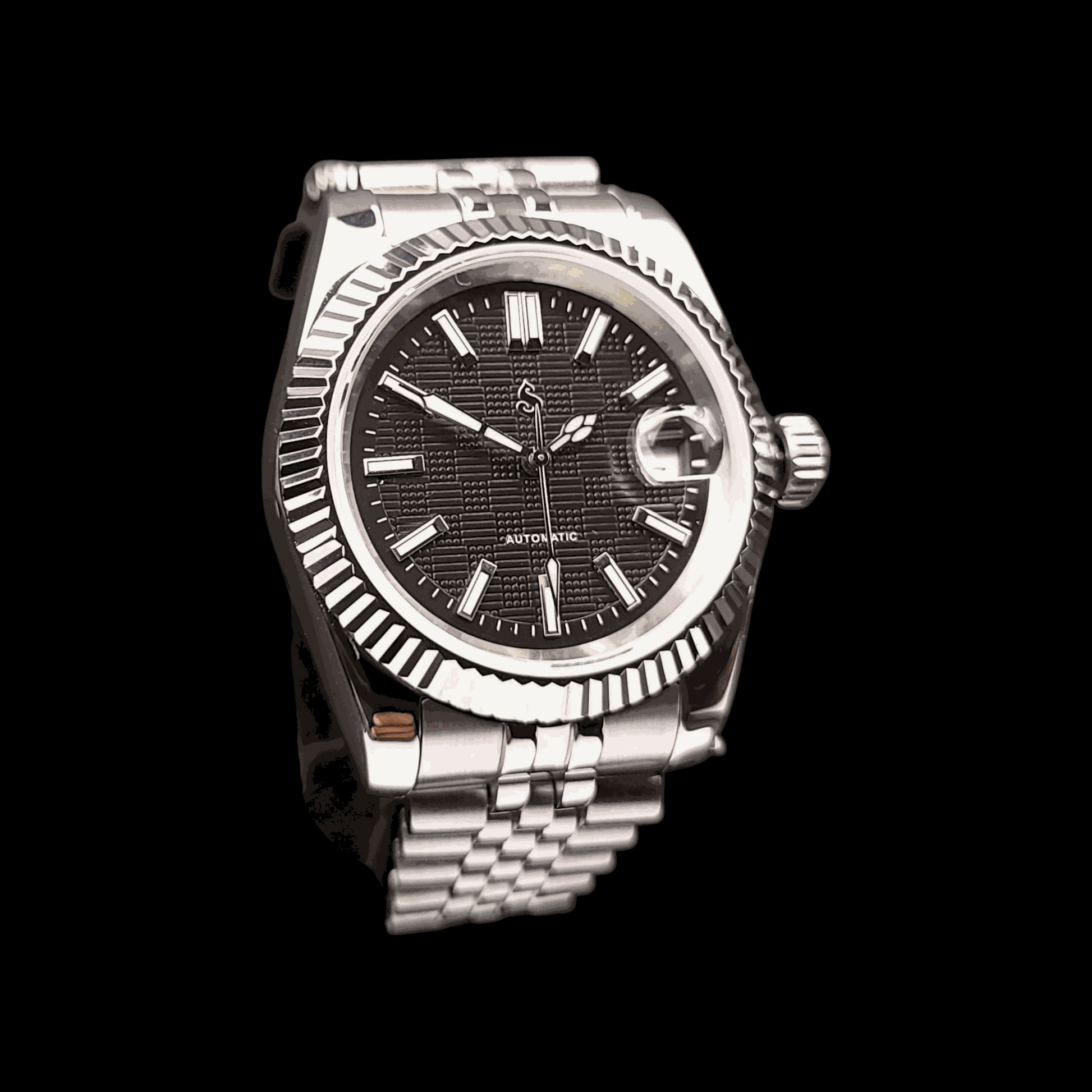 S Mod Date Window DJ Vintage Checkered Black Dial - Timeless - MODTIME