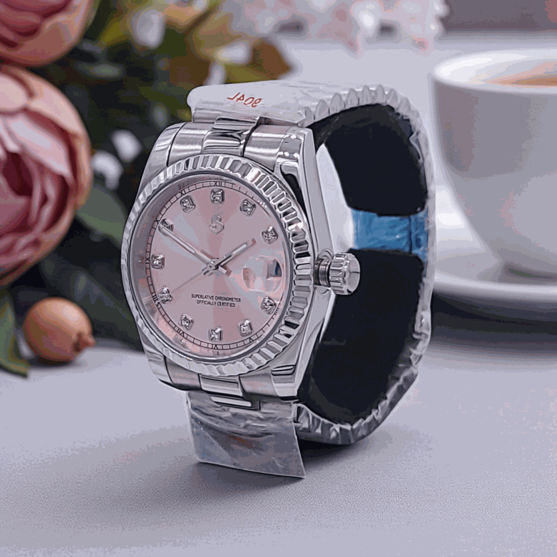 Seiko Mod Date Window Pink Gem Dial - Modtime - MODTIME
