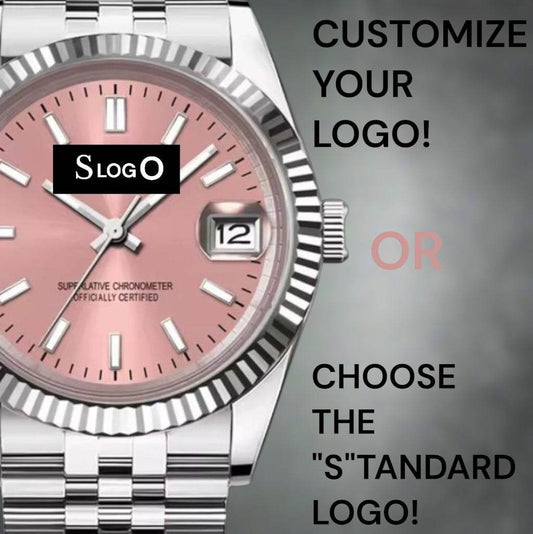 Seiko Mod watch Datejust Pink Salmon Dial - Modtime  Creations