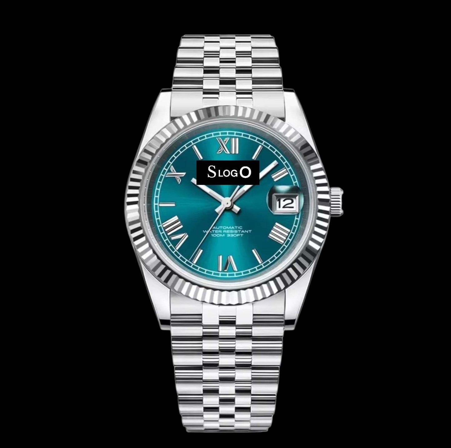 Seiko Mod Datejust Tiffany Blue Roman Numeral Dial - Modtime