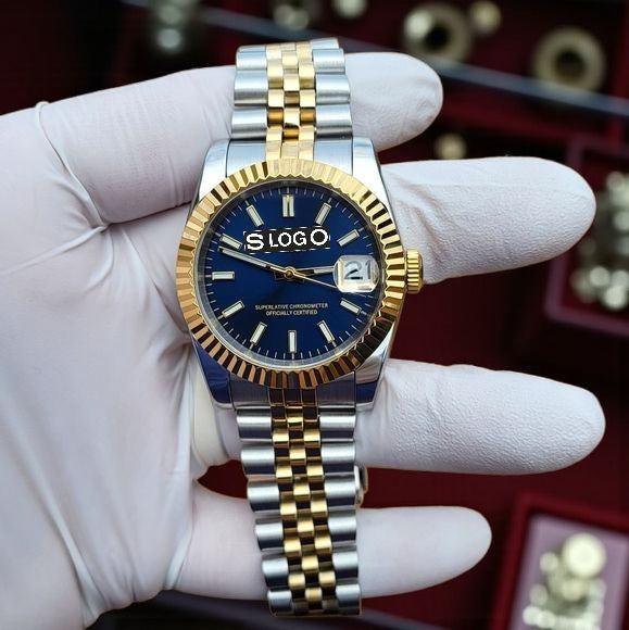 Seiko Mod Datejust  Two Tone Blue Dial - Timeless Design