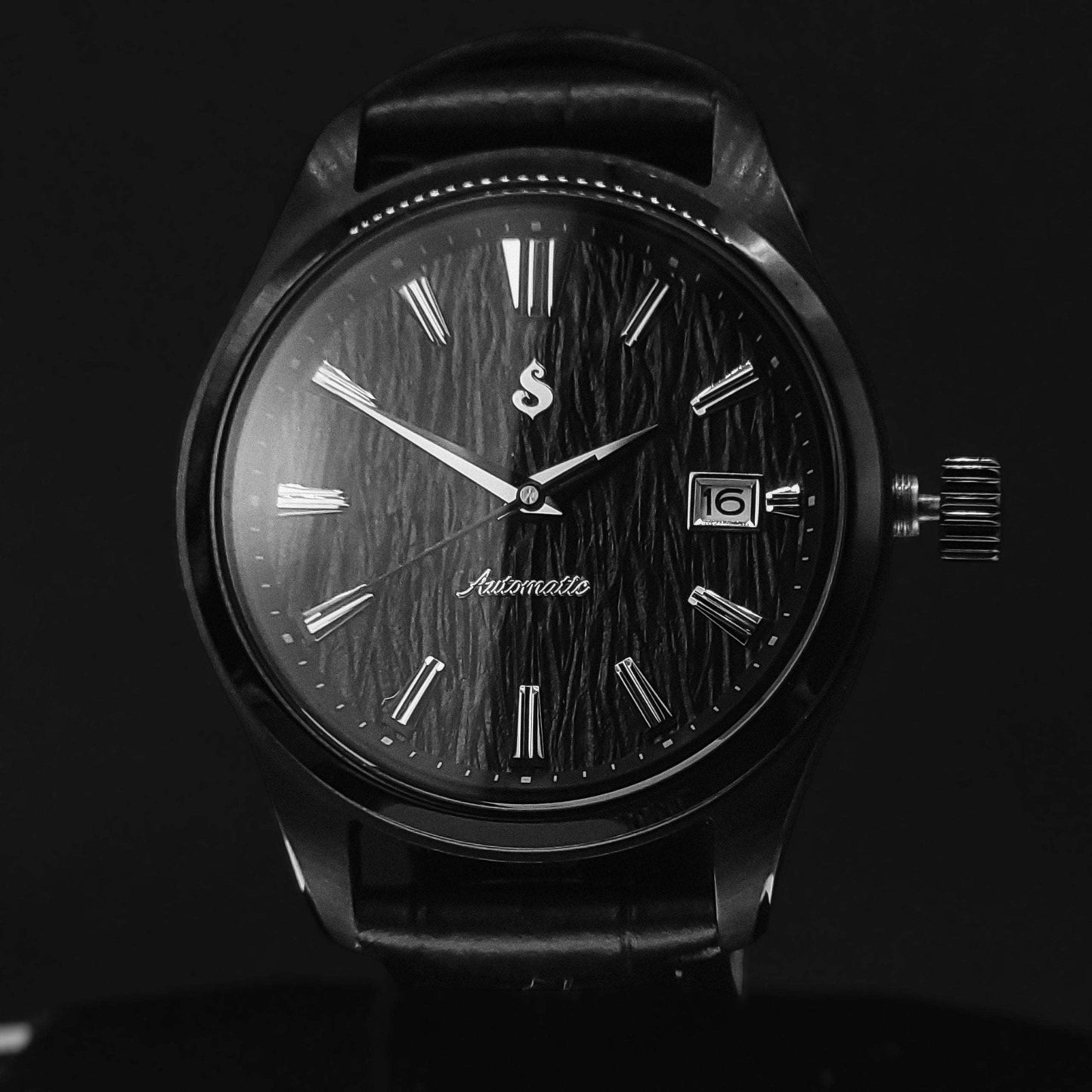 Modded Seiko Grand Midnight Black Dial: Modtime Creations