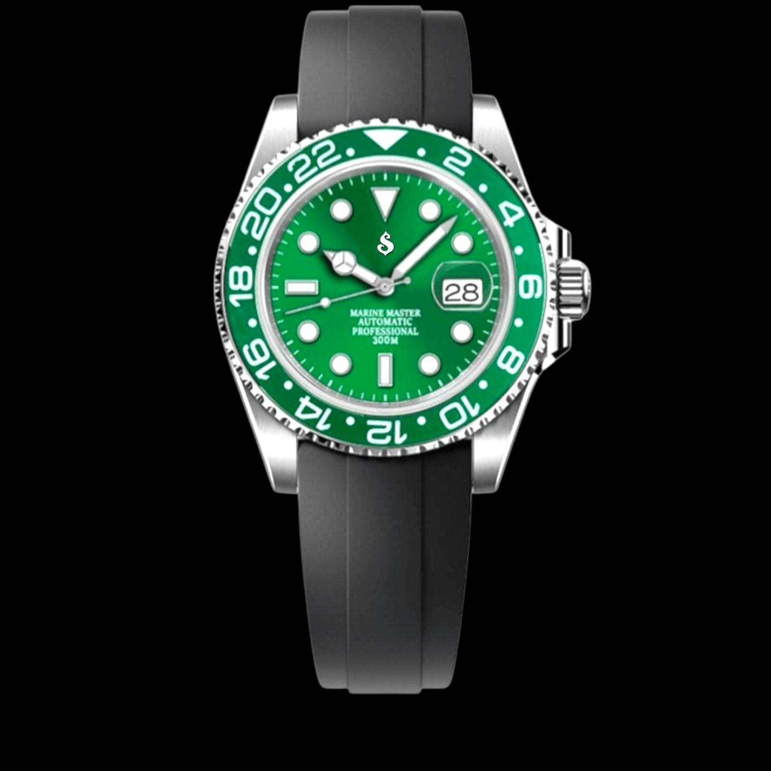 Seiko Mod SubMariner Homage Green Hulk: Precision and Style.