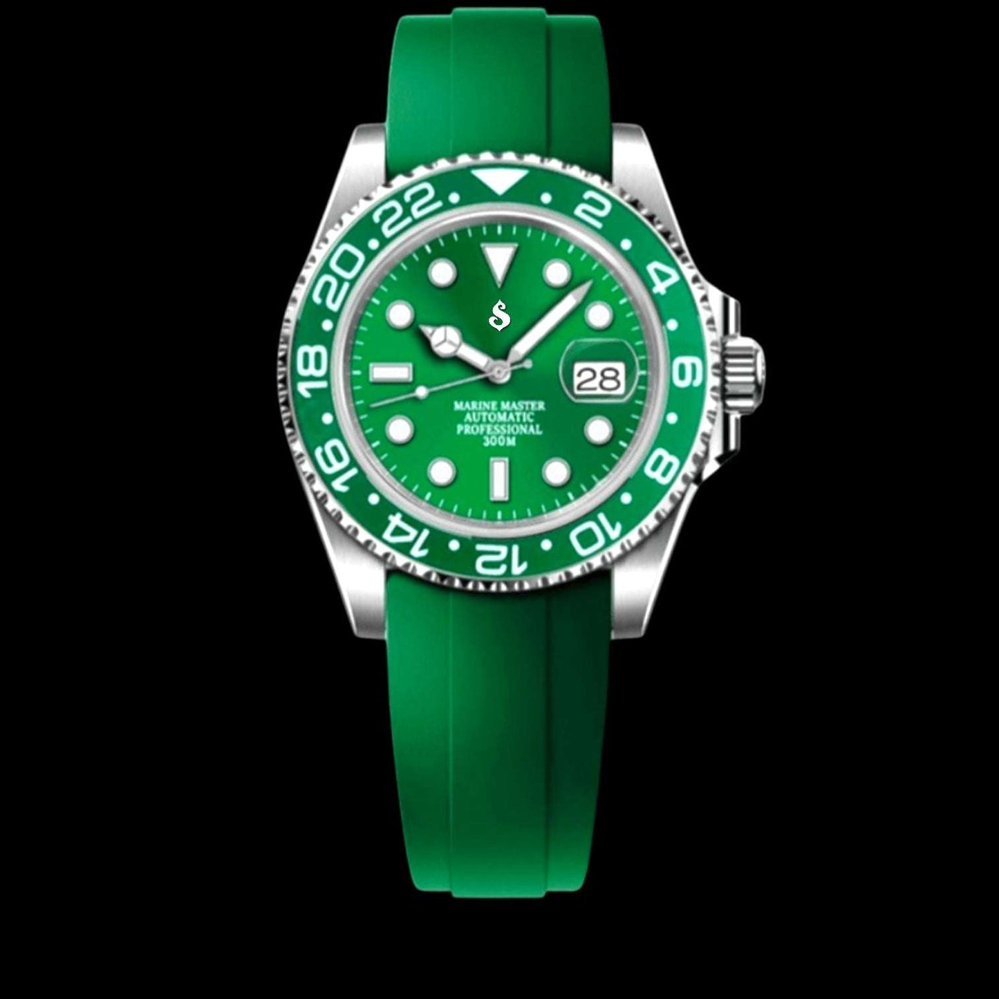 Seiko Mod SubMariner Homage Green Hulk: Precision and Style.