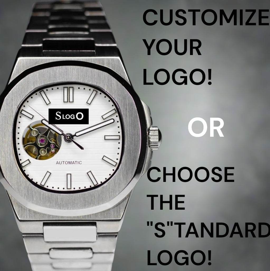 Seiko Mod Nautilus White Open-Heart Dial watch - Modtime Creations 