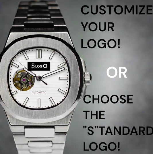 Seiko Mod Nautilus White Open-Heart Dial watch - Modtime Creations 
