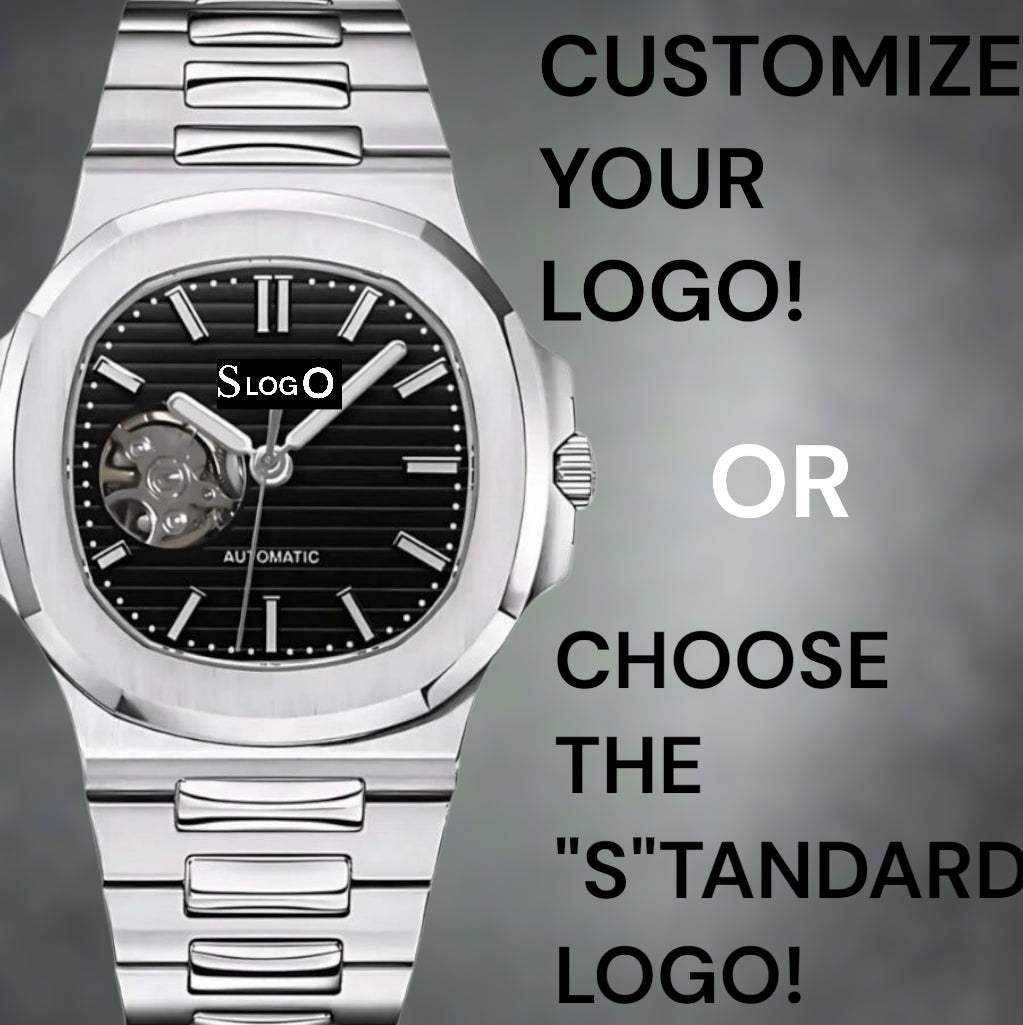 Seiko Mod Custom Nautilus Black Open-Heart Dial - Modtime Creations