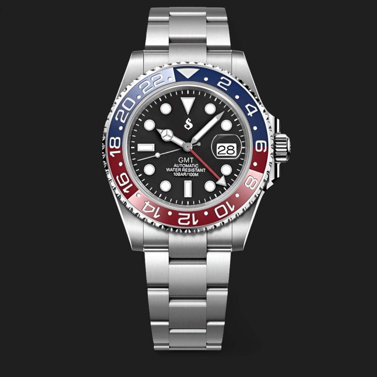 Seiko Mod GMT Series Homage "Red Blue Pepsi" - Timeless