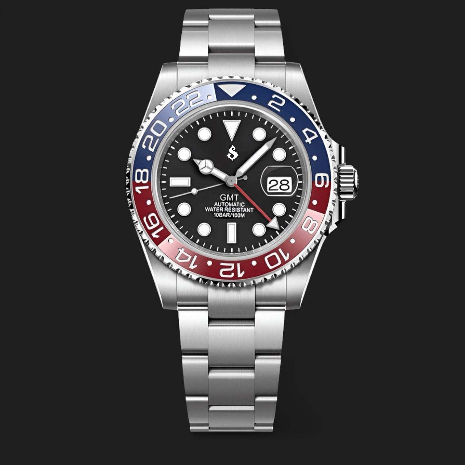 Seiko Mod GMT Series Homage "Red Blue Pepsi" - Timeless