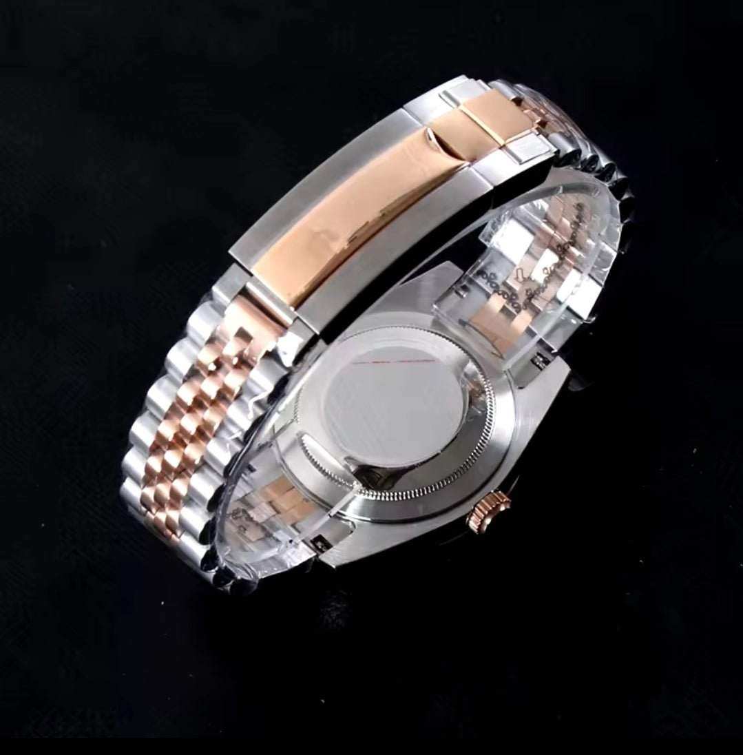 Seiko Mod Rose Gold Two Tone Date Window " Wimbledon " - Modtime 