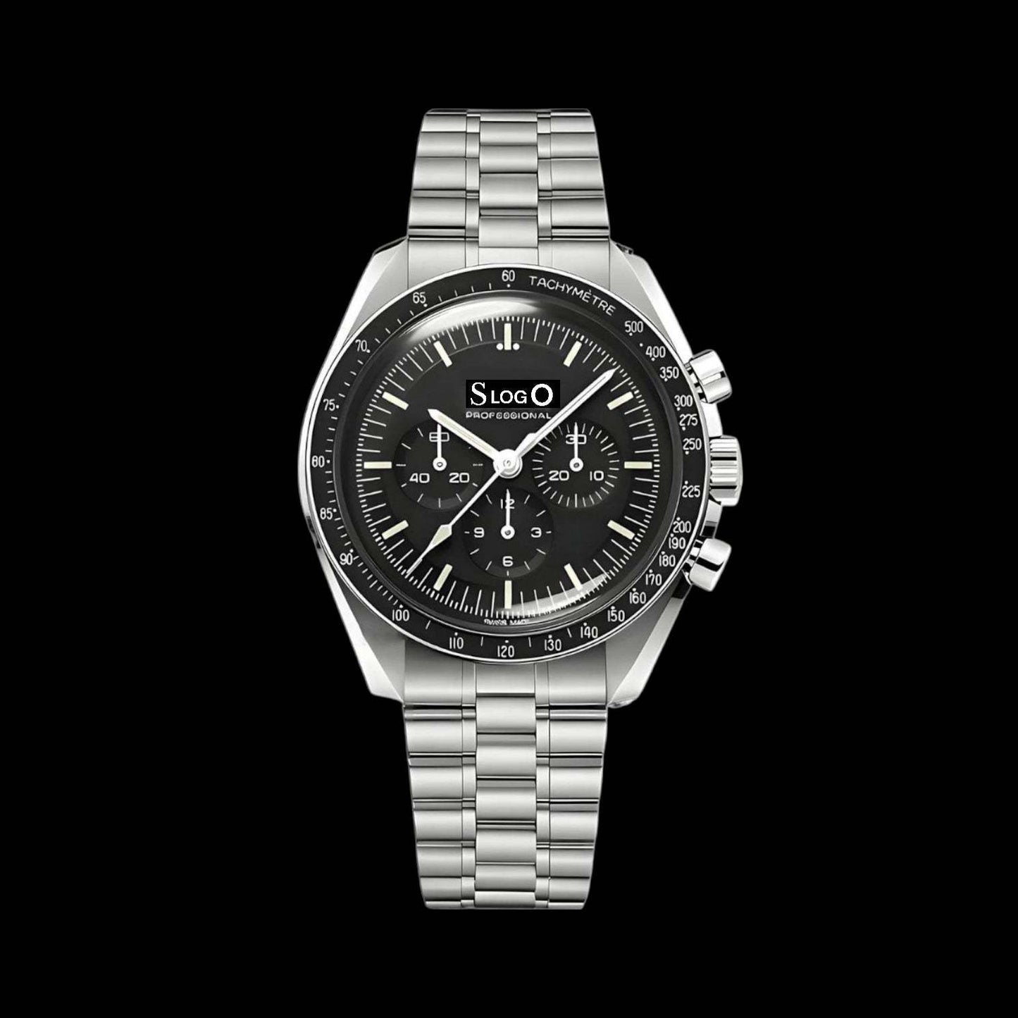 Seiko Mod watches Custom Speedmaster Black Dial - Modtime 