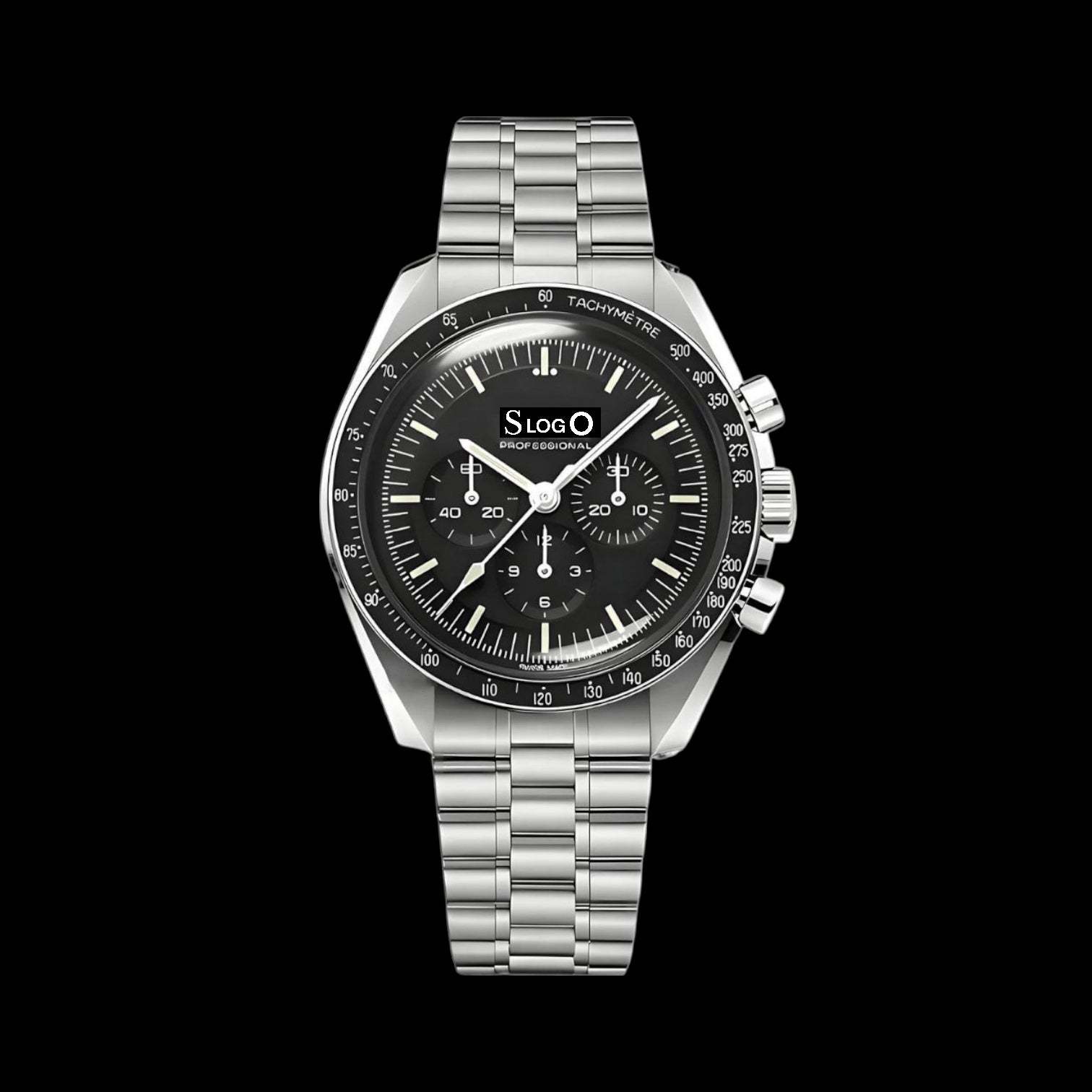 Seiko Mod watches Custom Speedmaster Black Dial - Modtime 