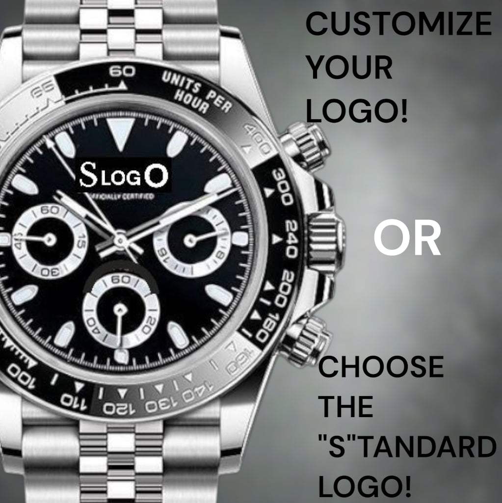 Seiko Mod Daytona aka Seitona Black "Panda" dial Stainless Steel case - Modtime 