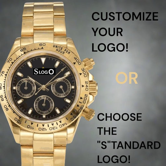 Seiko Mod watches Daytona aka Seitona Gold Case with Black Gold Dial - Modtime 