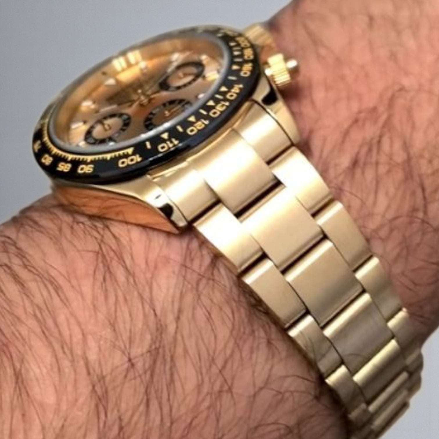 Seiko Mod Watches Daytona Chronograph Gold Black Dial: Classic Design