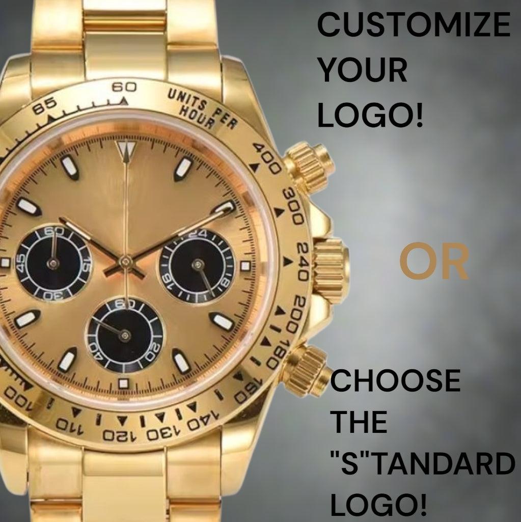 Seiko Mod Watches Daytona Chronograph Gold Black Dial: Classic Design