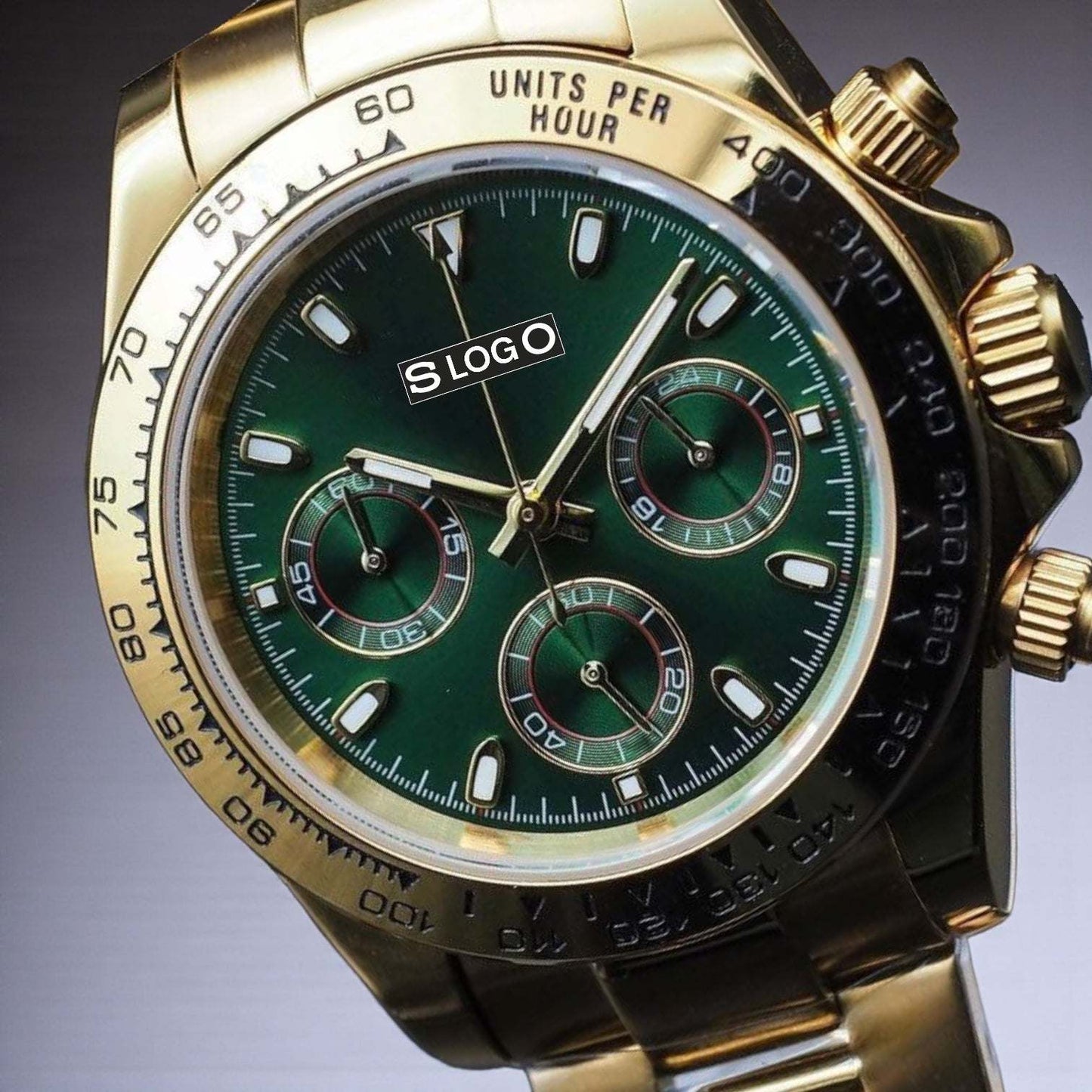 S Mod Seitona Gold case with green dial - Modtime - MODTIME