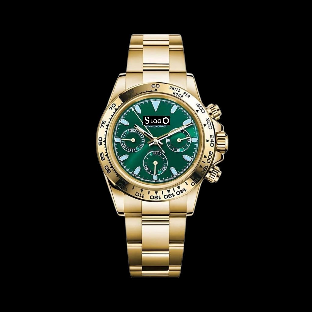 S Mod Seitona Gold case with green dial - Modtime - MODTIME