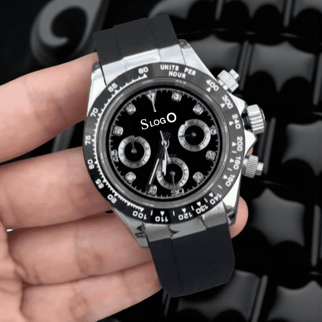 Seiko Mod Daytona Mod Black Diamond Dial - Modtime 