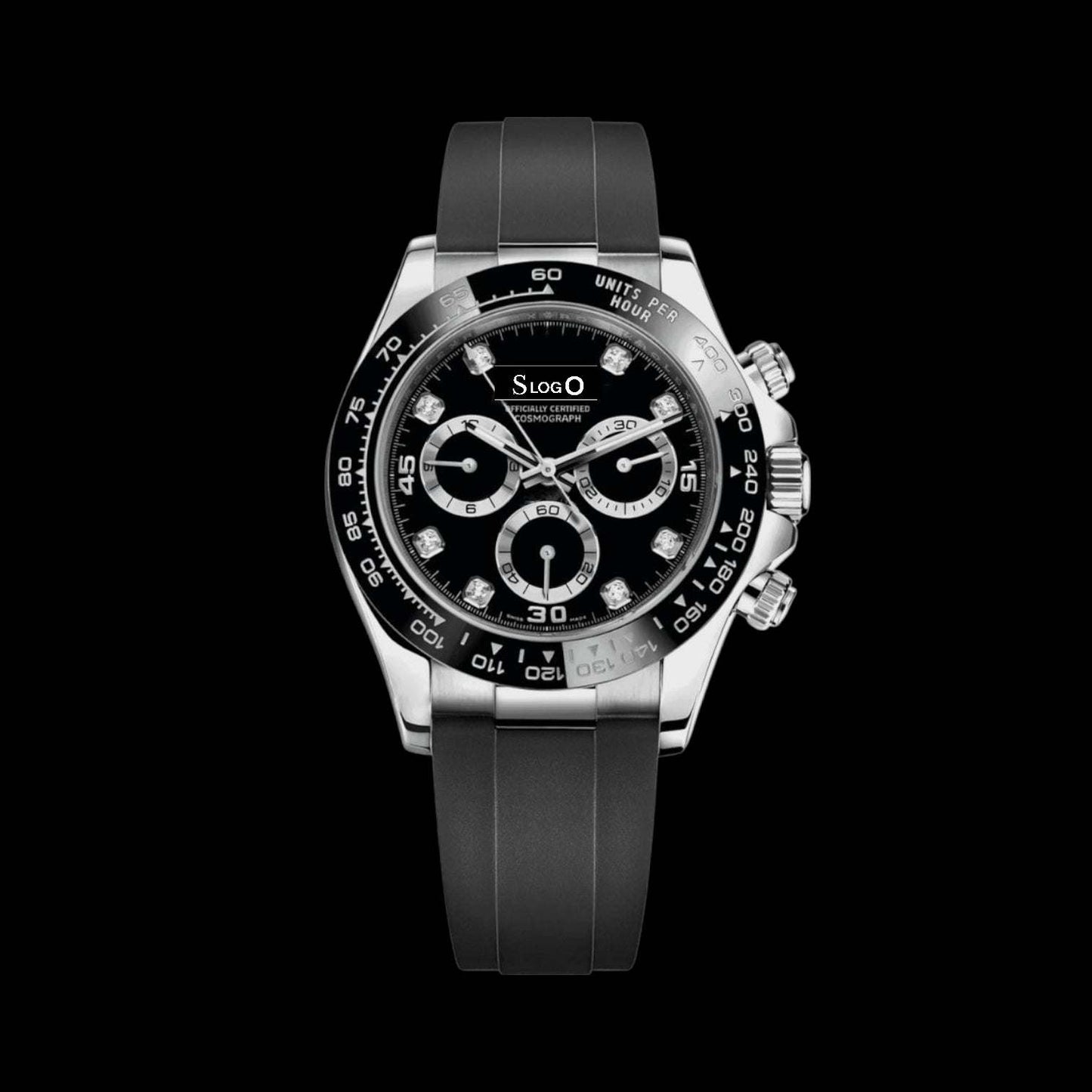 Seiko Mod Daytona Mod Black Diamond Dial - Modtime 