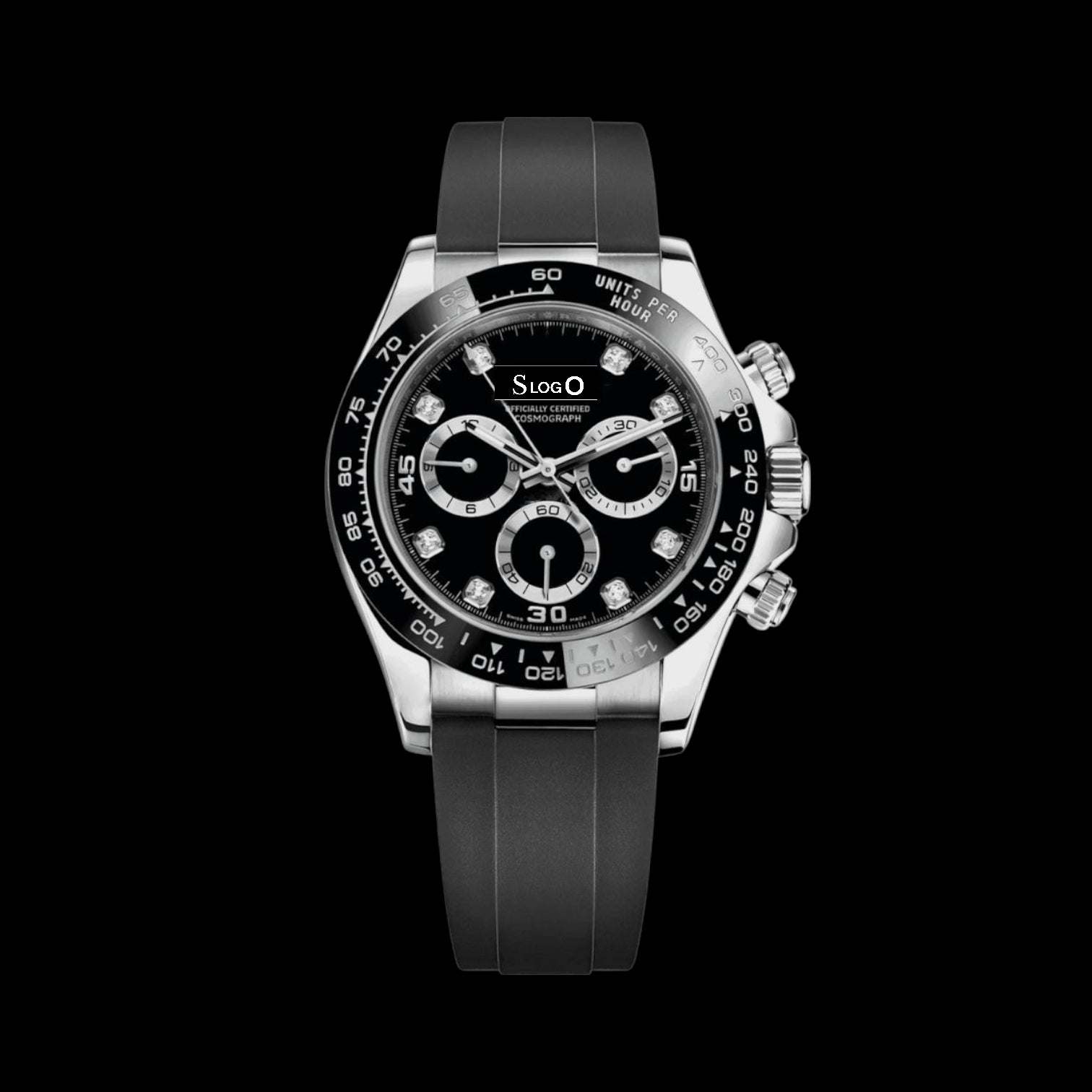 Seiko Mod Daytona Mod Black Diamond Dial - Modtime 