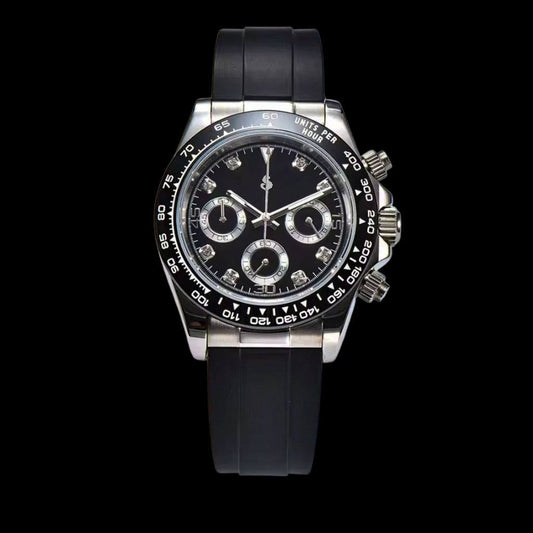Seiko Mod Daytona Mod Black Diamond Dial - Modtime 