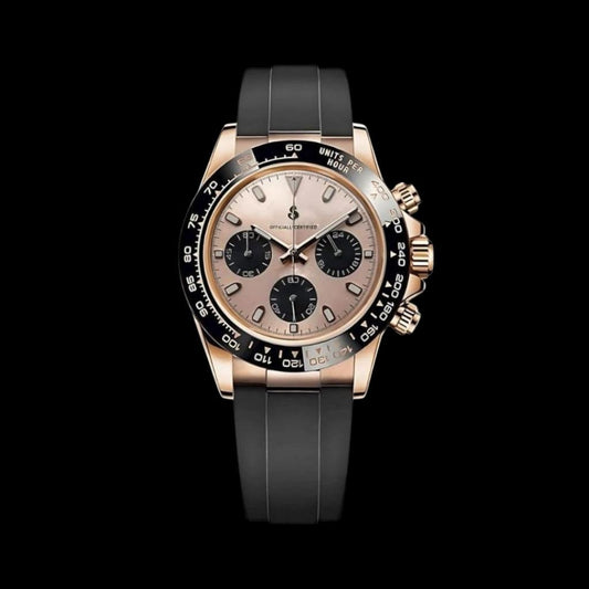 S Mod Seitona Rose Gold Black Dial Gold Black Bezel - Modtime - MODTIME