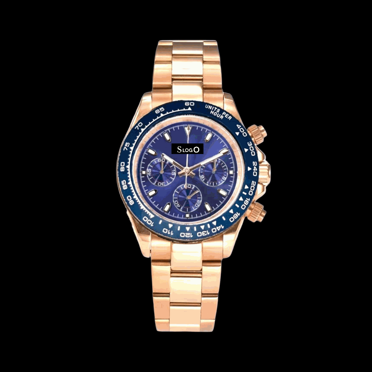 S Mod Seitona Rose Gold Dark Blue Dial - Modtime - MODTIME
