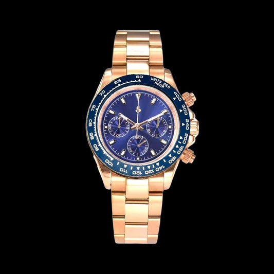 S Mod Seitona Rose Gold Dark Blue Dial - Modtime - MODTIME