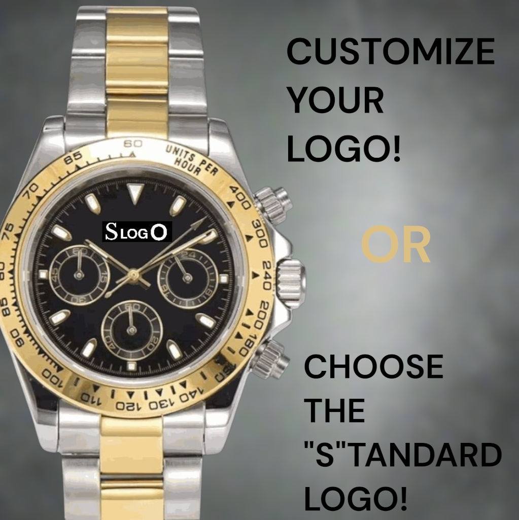 S Mod Seitona Two - Tone Bracelet with black dial - Modtime - MODTIME
