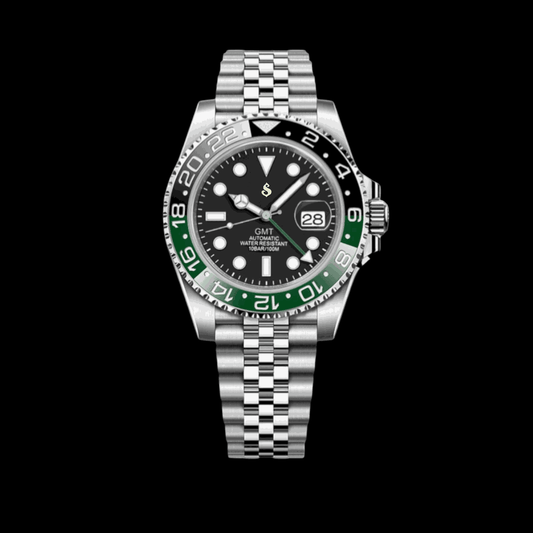Seiko Mod Green Black Sprite GMT Series - Modtime Creations