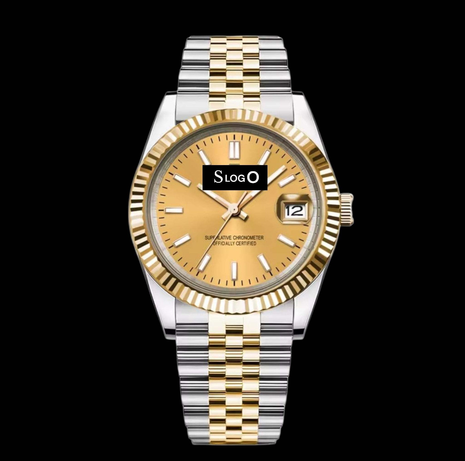 Seiko Mod Date Window Homage Two-Tone Gold Dial - Modtime