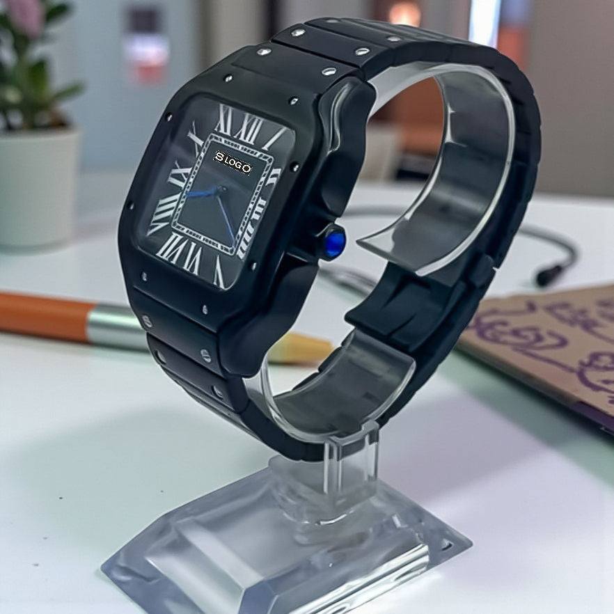 Seiko Mod Santos aka Santieko Blackout Dial - Modtime Creations