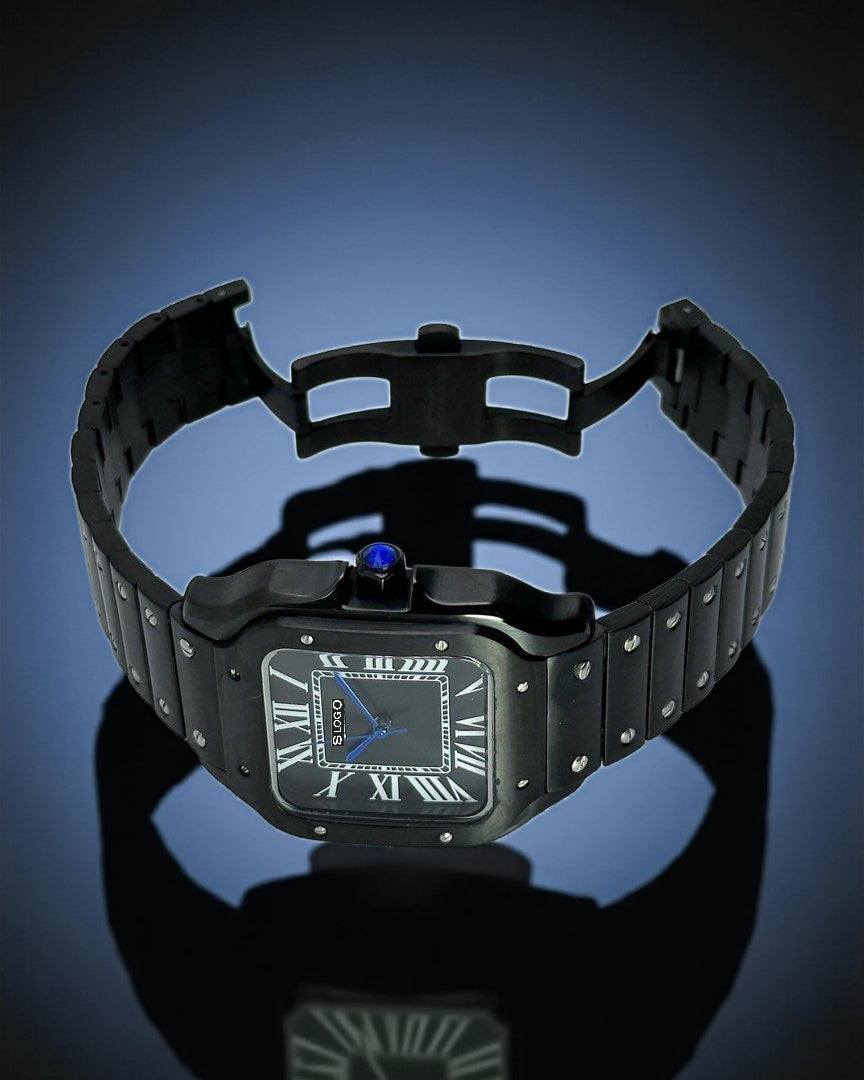Seiko Mod Santos aka Santieko Blackout Dial - Modtime Creations