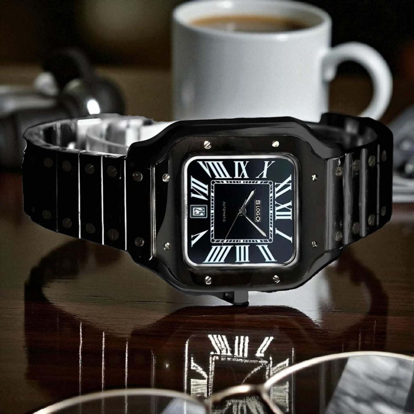 Seiko Mod Santos aka Santieko Blackout Dial - Modtime Creations